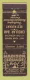 Matchbook Cover - Madison Square Hotel New York City