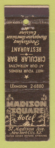 Matchbook Cover - Madison Square Hotel New York City