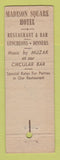 Matchbook Cover - Madison Square Hotel New York City