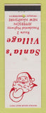 Matchbook Cover - Santa's Village Jefferson NH DD Bean