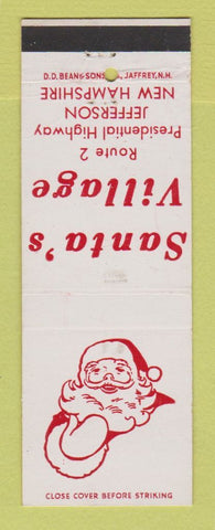 Matchbook Cover - Santa's Village Jefferson NH DD Bean