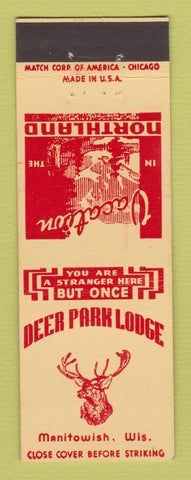 Matchbook Cover - Deer Park Lodge Manitowish WI