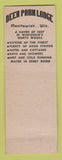 Matchbook Cover - Deer Park Lodge Manitowish WI