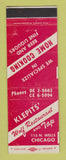 Matchbook Cover - Klepits' Wolf Restaurant and Tap Chicago IL