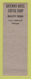 Matchbook Cover - Gateway Hotel El Paso TX