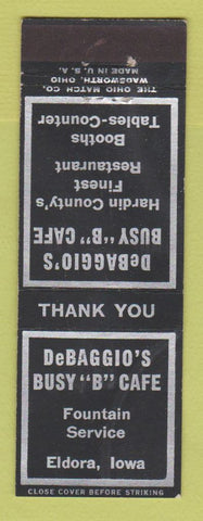 Matchbook Cover - DeBaggio's Busy B Cafe Eldora IA