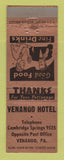 Matchbook Cover - Venango Hotel PA