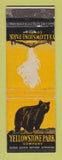 Matchbook Cover - Yellowstone National Park Bear Geyser WEAR