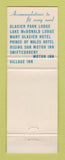 Matchbook Cover - Glacier National Park