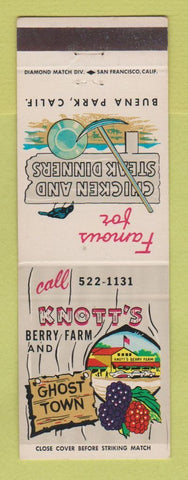 Matchbook Cover - Knott's Berry Farm and Ghost Town Buena Park CA