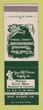 Matchbook Cover - Melrose Civil War Museum New Market VA