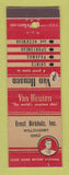 Matchbook Cover - Van Heusen Men's Clothes Ernst Birkholz Willoughby OH WORN
