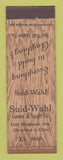 Matchbook Cover - Suid Wahl Lumber Supply Cleveland OH