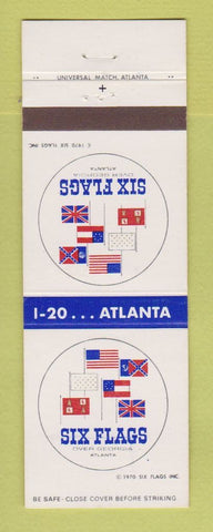 Matchbook Cover - Six Flags Amusement Park Atlanta GA