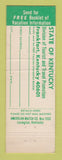 Matchbook Cover - Kentucky State Parks Frankfort KY girlie