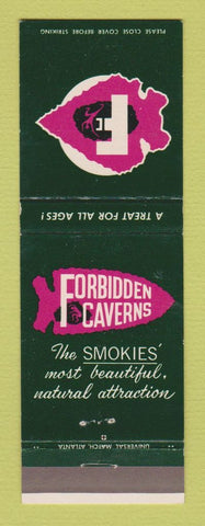 Matchbook Cover - Forbidden Caverns Newport TN