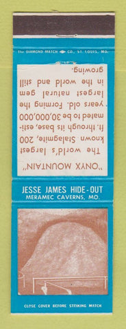 Matchbook Cover - Jesse James Hide Out Meramec Caverns MO