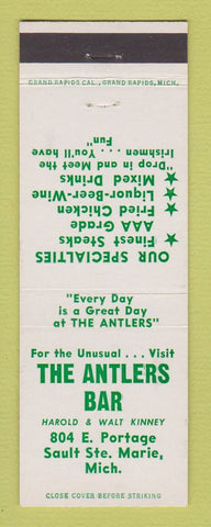 Matchbook Cover - Antlers Bar Sault Ste Marie MI