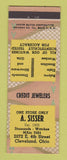 Matchbook Cover - A Sisser Jewelry Cleveland OH Bulova Elgin Watches