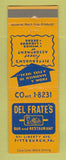 Matchbook Cover - Del Frate's Bar Restaurant Pittsburgh PA