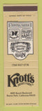 Matchbook Cover - Knott's Berry Farm Buena Park CA