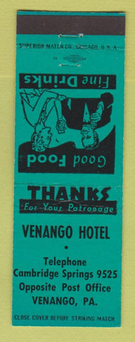 Matchbook Cover - Venango Hotel PA