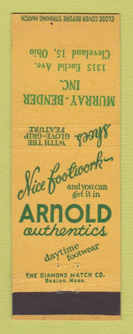 Matchbook Cover - Arnold Authentics Shoes Murray Bender Cleveland OH