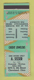 Matchbook Cover - A Sisser Jewelry Cleveland OH Bulova Elgin Watches