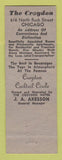 Matchbook Cover - Croydon Hotel Chicago IL