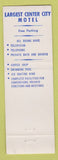 Matchbook Cover - Lombardy Motel Atlantic City NJ