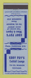 Matchbook Cover - Eddy Foy's Cocktail Lounge Chicago IL liquor