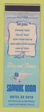 Matchbook Cover - Hotel De Soto Savannah GA Sapphire Room