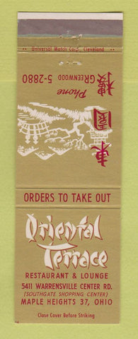 Matchbook Cover - Oriental Terrace Chinese Restaurant Maple Heights OH