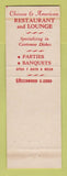 Matchbook Cover - Oriental Terrace Chinese Restaurant Maple Heights OH
