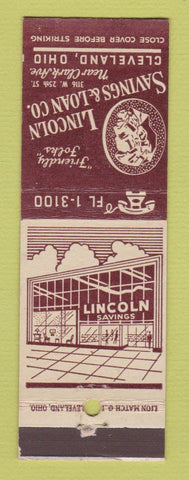 Matchbook Cover - Lincoln Savings and Loan Cleveland OH Abraham
