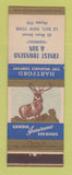 Matchbook Cover - Hartford Insurance Ernest Townsend Le Roy NY