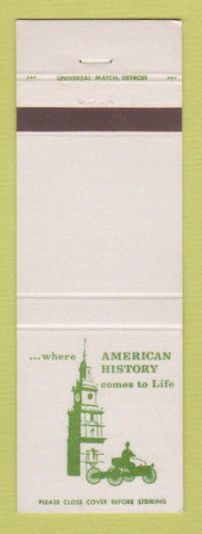 Matchbook Cover - Greenfield Village Henry Ford Museum Dearborn MI