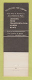 Matchbook Cover - Yellowstone National Park Company 1976