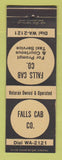 Matchbook Cover - Falls Cab Taxi