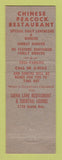 Matchbook Cover - Chinese Peacock Restaurant Shaker Heights OH