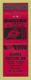 Matchbook Cover - Clarks Eastside Inn