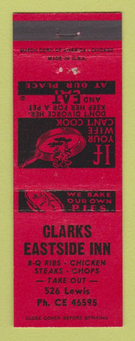 Matchbook Cover - Clarks Eastside Inn