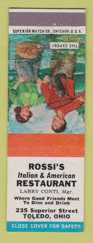 Matchbook Cover - Rossi's Italian Restaurant Toledo OH
