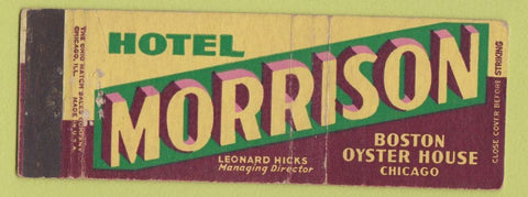 Matchbook Cover - Hotel Morrison Chicago IL WEAR