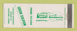 Matchbook Cover - Green Dolphin Cheshire CT