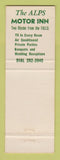 Matchbook Cover - Alps Motor Inn Niagara Falls NY