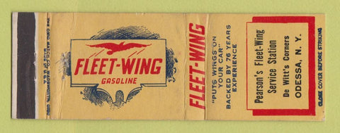 Matchbook Cover - Fleet Wing oil gas Pearson's Odessa NY WEAR
