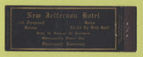 Matchbook Cover - North Jefferson Hotel Shreveport LA