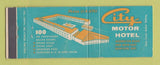 Matchbook Cover - Ciyt Motor Hotel Hamilton ON