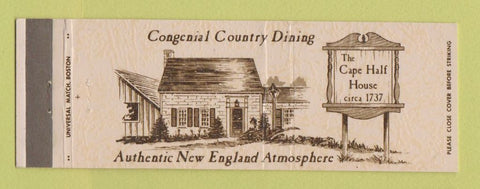 Matchbook Cover - The Cape Half House West Harwich MA WEAR